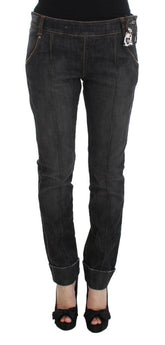 Ermanno Scervino Gray Cotton Slim Fit Denim Jeans -   -  Ermanno Scervino.